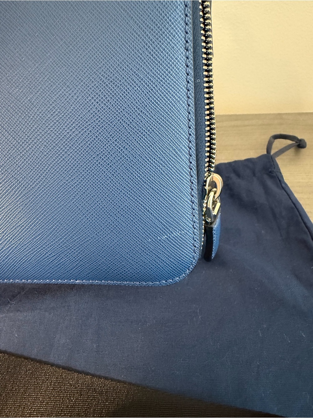 Prada Brique Medium Saffiano Leather Bag in Blue - Picture 6 of 11